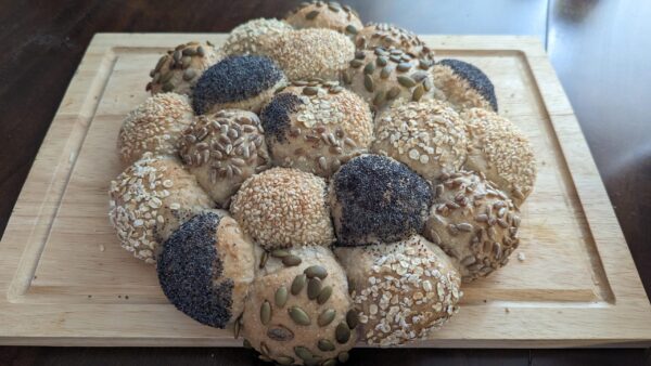 Party-Wheel-buns3 this is the image of the party wheel buns on a cutting board